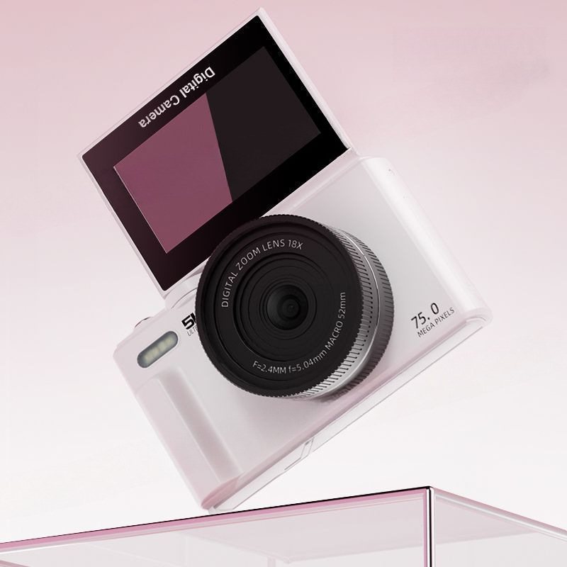 Безогледална цифрова камера, 75-мегапикселна, 18x оптично увеличение, microSD съхранение