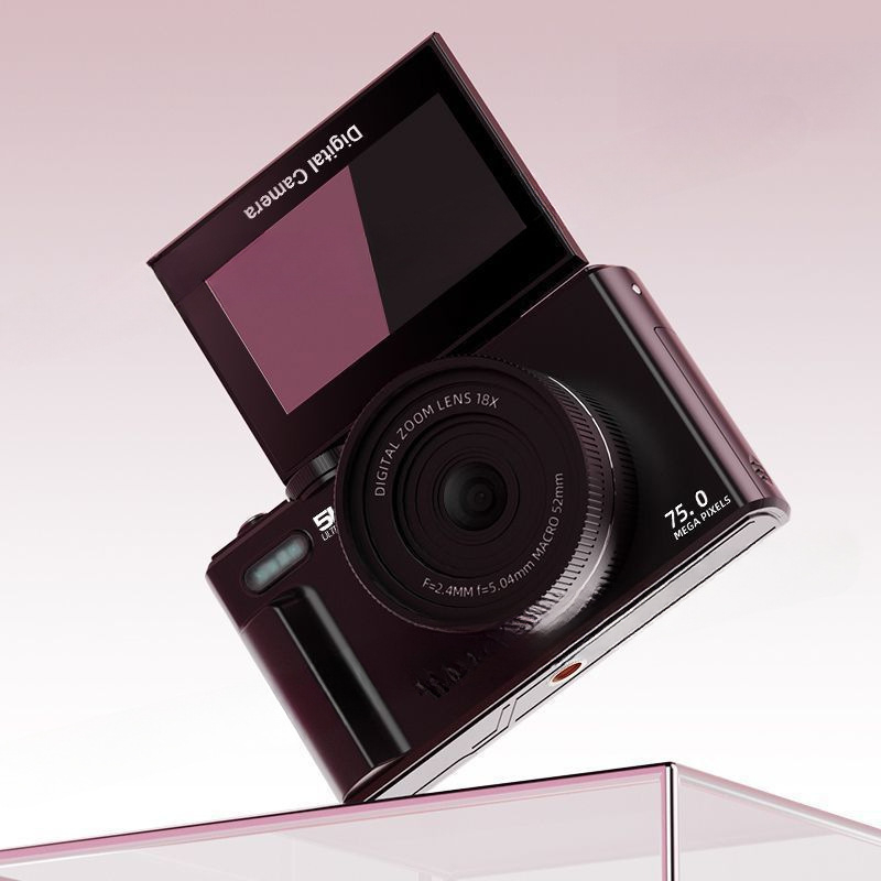 Безогледална цифрова камера, 75-мегапикселна, 18x оптично увеличение, microSD съхранение