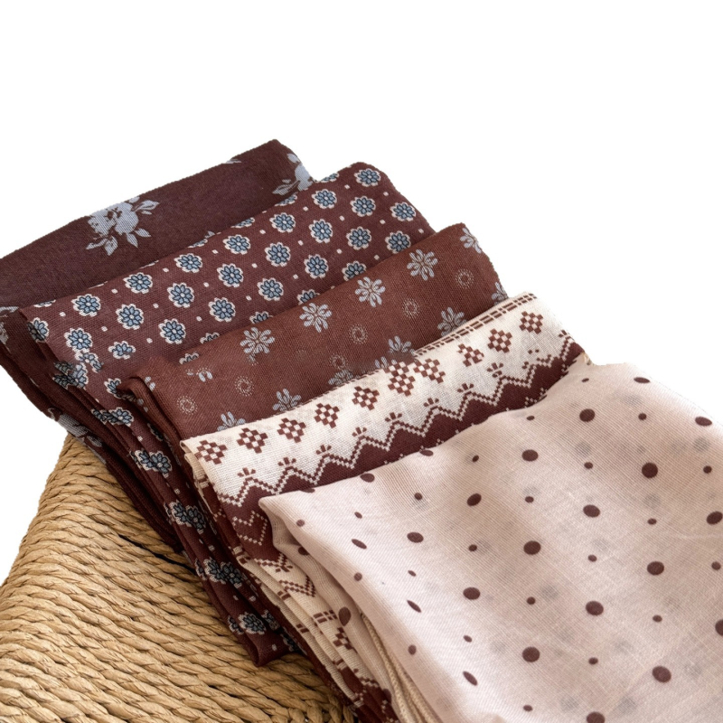 Ice Hemp kvadratni šal, nylon >96% i viskoze ≤10%, ravna tkanina, s točkicama