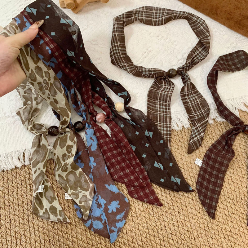 Poliesterska šal Cashew Flower Plaid s ogrlicom i kaišem za struk, Twill tkanina, personalizirani stil, jesen 2025