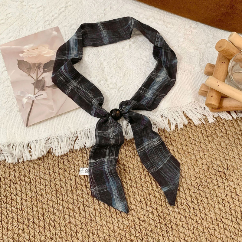 Poliesterska šal Cashew Flower Plaid s ogrlicom i kaišem za struk, Twill tkanina, personalizirani stil, jesen 2025