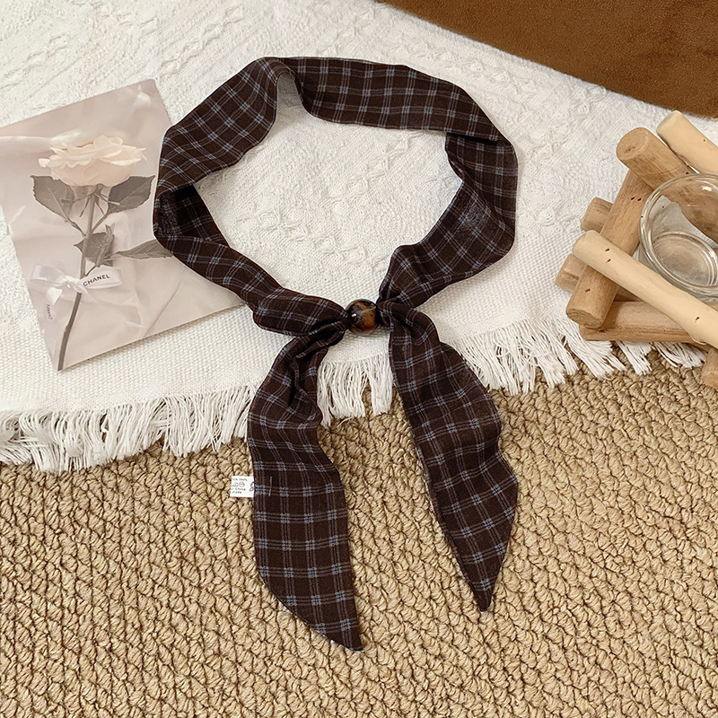 Poliesterska šal Cashew Flower Plaid s ogrlicom i kaišem za struk, Twill tkanina, personalizirani stil, jesen 2025