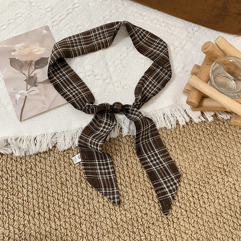 Poliesterska šal Cashew Flower Plaid s ogrlicom i kaišem za struk, Twill tkanina, personalizirani stil, jesen 2025