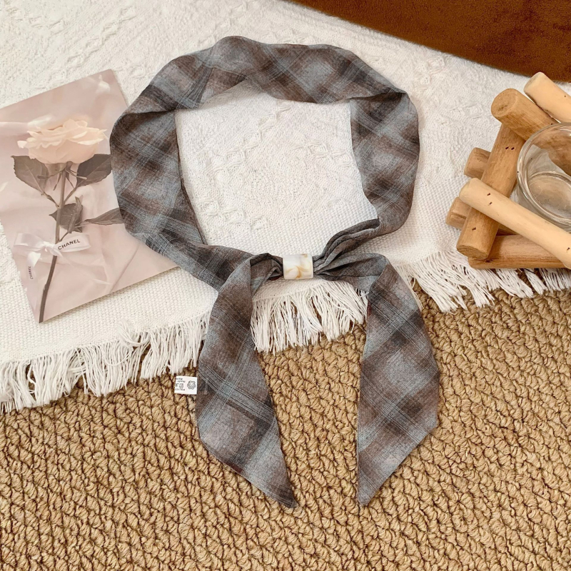 Poliesterska šal Cashew Flower Plaid s ogrlicom i kaišem za struk, Twill tkanina, personalizirani stil, jesen 2025