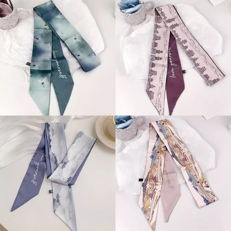 Шал за глава и аксесоар за коса от изкуствена коприна, плоско тъкане, лято, Ordinary, пролет 2025