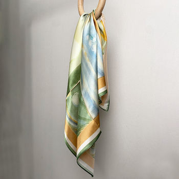 Selyem négyszögletű sál – 100% selyem, twill szövés, nyomtatás