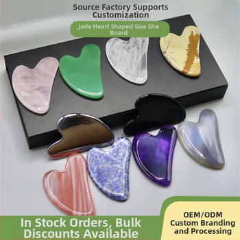 Jade masažo plokštelė su V formos pirštu veidui ir kūnui – poliruota natūralus nefritas, netaisyklingos formos, 99,9% grynumas