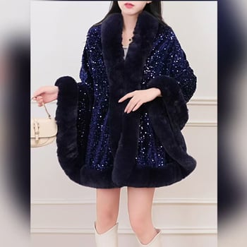 Pulover cape, poliester, jacquard završna obrada, širina 110 cm, zimski dizajn