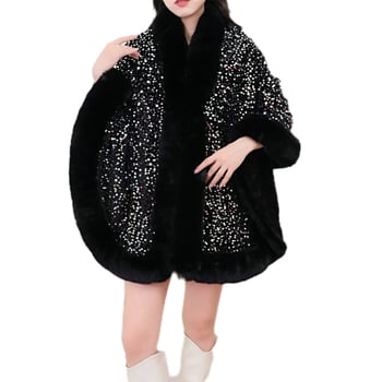 Pulover cape, poliester, jacquard završna obrada, širina 110 cm, zimski dizajn
