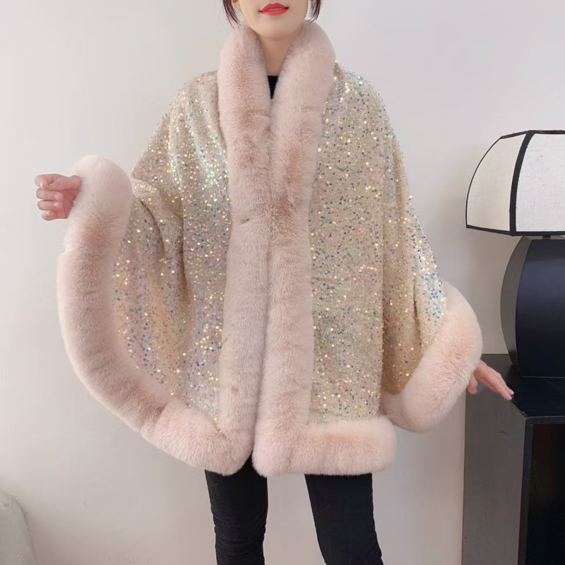 Pulover cape, poliester, jacquard završna obrada, širina 110 cm, zimski dizajn