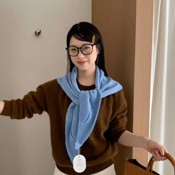 Koreai stílusú, magas minőségű kötött háromszög sál nőknek, pamut, kézi horgolás, geometriai mintázat, melegen tart (télen, tavasszal, ősszel)