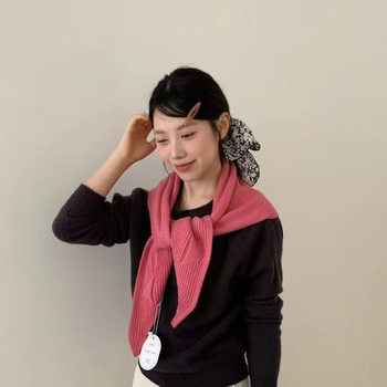 Koreai stílusú, magas minőségű kötött háromszög sál nőknek, pamut, kézi horgolás, geometriai mintázat, melegen tart (télen, tavasszal, ősszel)