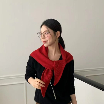 Koreai stílusú, magas minőségű kötött háromszög sál nőknek, pamut, kézi horgolás, geometriai mintázat, melegen tart (télen, tavasszal, ősszel)