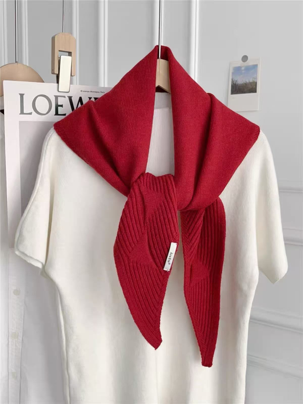 Koreai stílusú, magas minőségű kötött háromszög sál nőknek, pamut, kézi horgolás, geometriai mintázat, melegen tart (télen, tavasszal, ősszel)