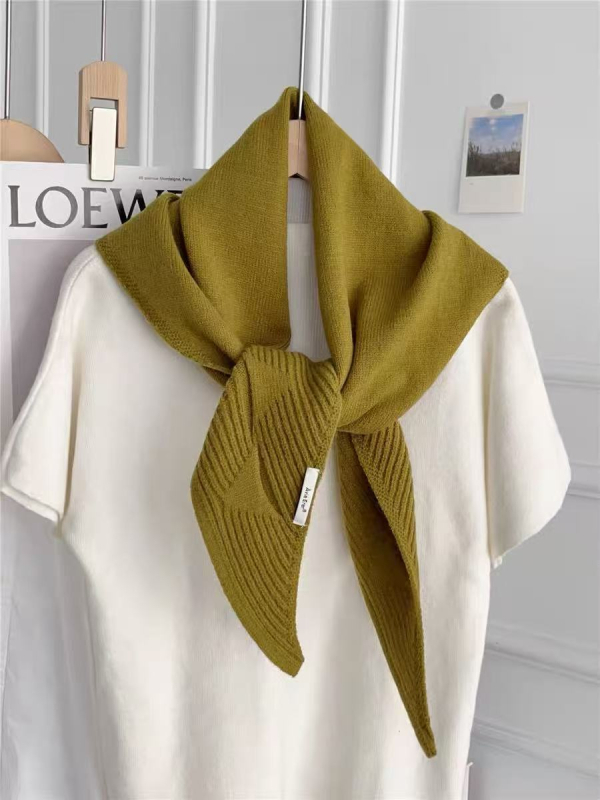 Koreai stílusú, magas minőségű kötött háromszög sál nőknek, pamut, kézi horgolás, geometriai mintázat, melegen tart (télen, tavasszal, ősszel)