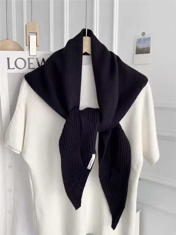 Koreai stílusú, magas minőségű kötött háromszög sál nőknek, pamut, kézi horgolás, geometriai mintázat, melegen tart (télen, tavasszal, ősszel)