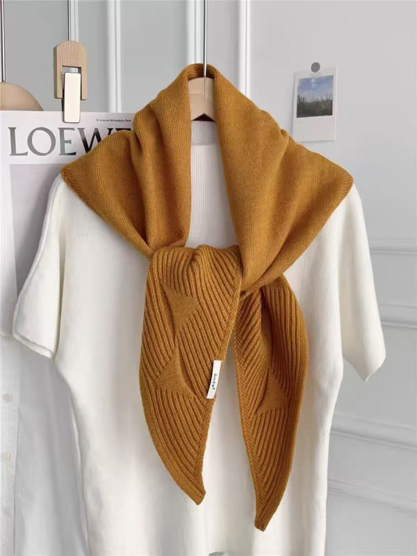 Koreai stílusú, magas minőségű kötött háromszög sál nőknek, pamut, kézi horgolás, geometriai mintázat, melegen tart (télen, tavasszal, ősszel)