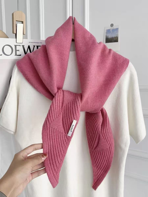 Koreai stílusú, magas minőségű kötött háromszög sál nőknek, pamut, kézi horgolás, geometriai mintázat, melegen tart (télen, tavasszal, ősszel)