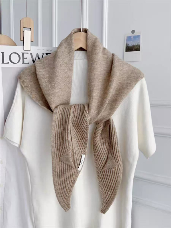 Koreai stílusú, magas minőségű kötött háromszög sál nőknek, pamut, kézi horgolás, geometriai mintázat, melegen tart (télen, tavasszal, ősszel)