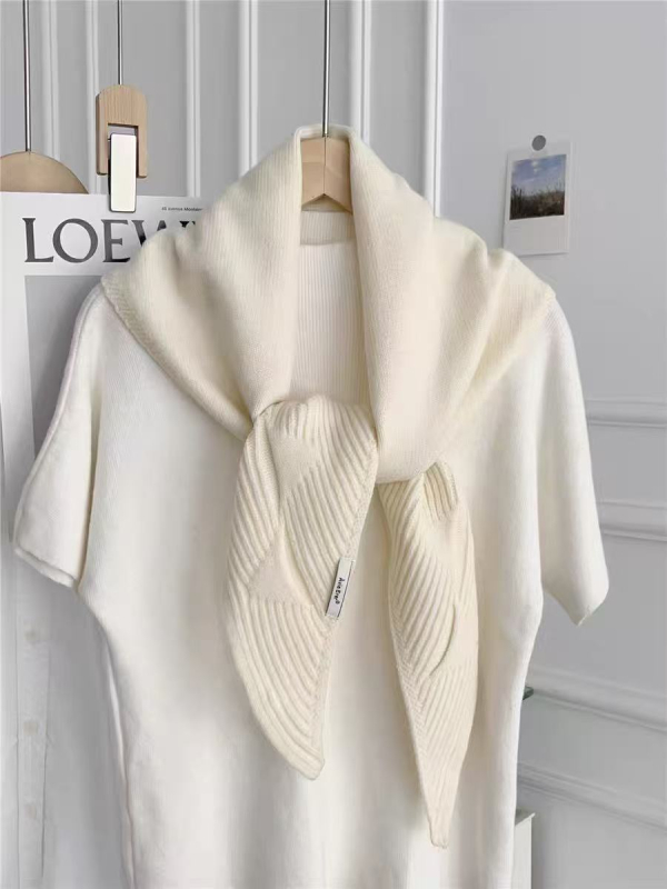 Koreai stílusú, magas minőségű kötött háromszög sál nőknek, pamut, kézi horgolás, geometriai mintázat, melegen tart (télen, tavasszal, ősszel)