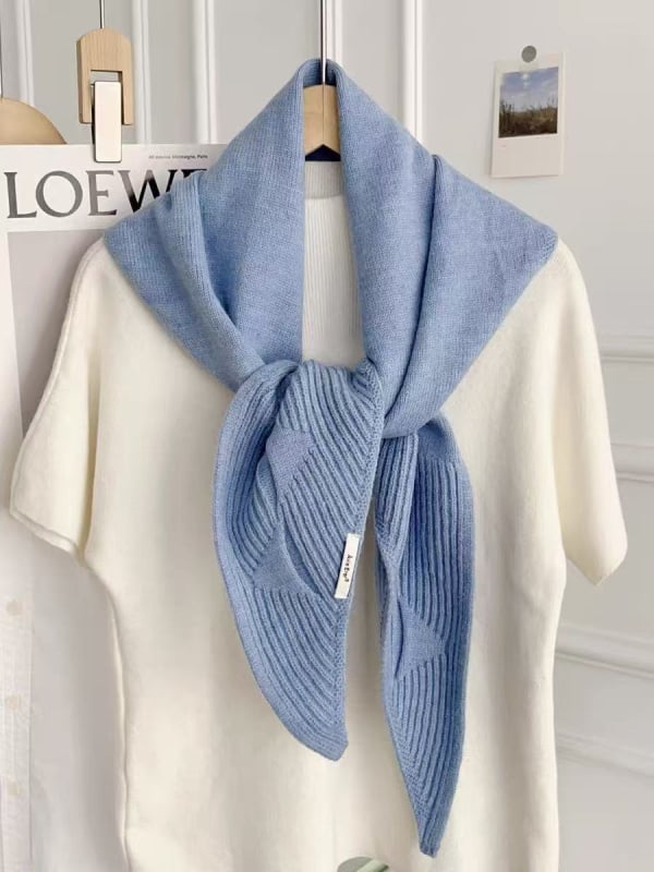 Koreai stílusú, magas minőségű kötött háromszög sál nőknek, pamut, kézi horgolás, geometriai mintázat, melegen tart (télen, tavasszal, ősszel)