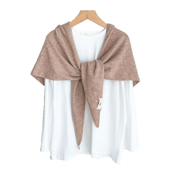 Плетен триъгълен шал, полиестер, Warp плетиво, монохромен модел, запазва топлината