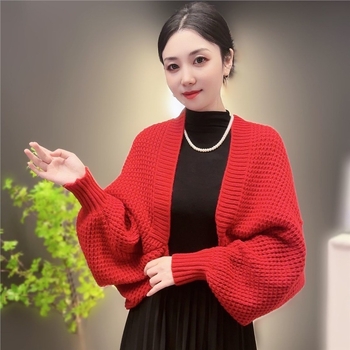 Waffel mintás kardigán hosszú ujjú, csíkos minta, meleg kötött