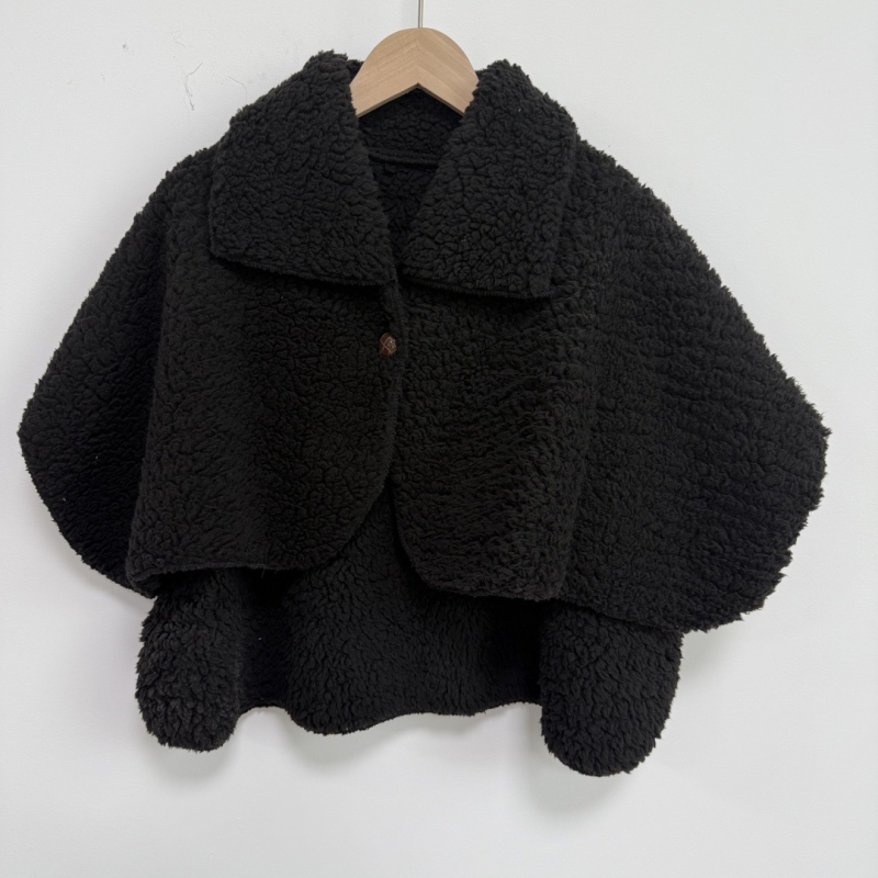 Női termosál-sál-köpeny poliészterből, téli használatra, védelem a nyakra, vállakra és derékra