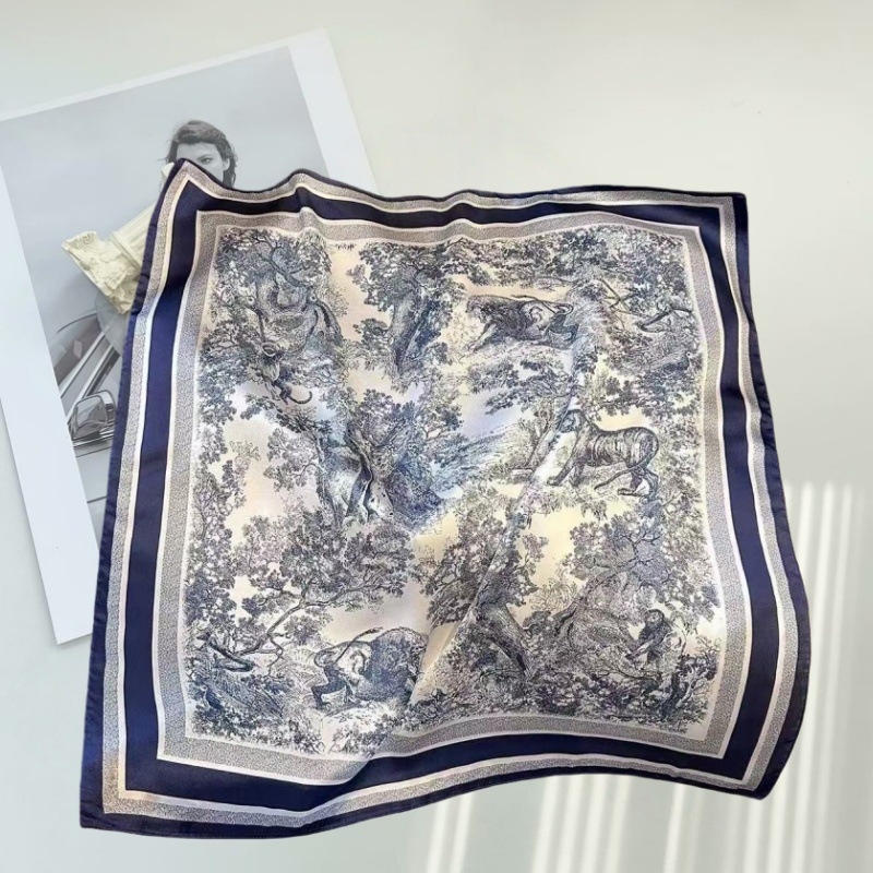 Poliesterska kvadratna šal, warp-knitted tkanje, književno retro stil, porijeklo Dongyang