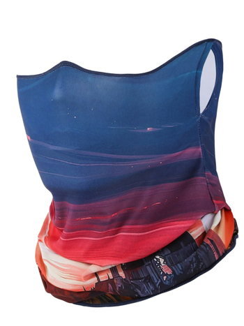 Maska za vožnju biciklom s punom UV zaštitom, poliester, unisex, šal za vrat