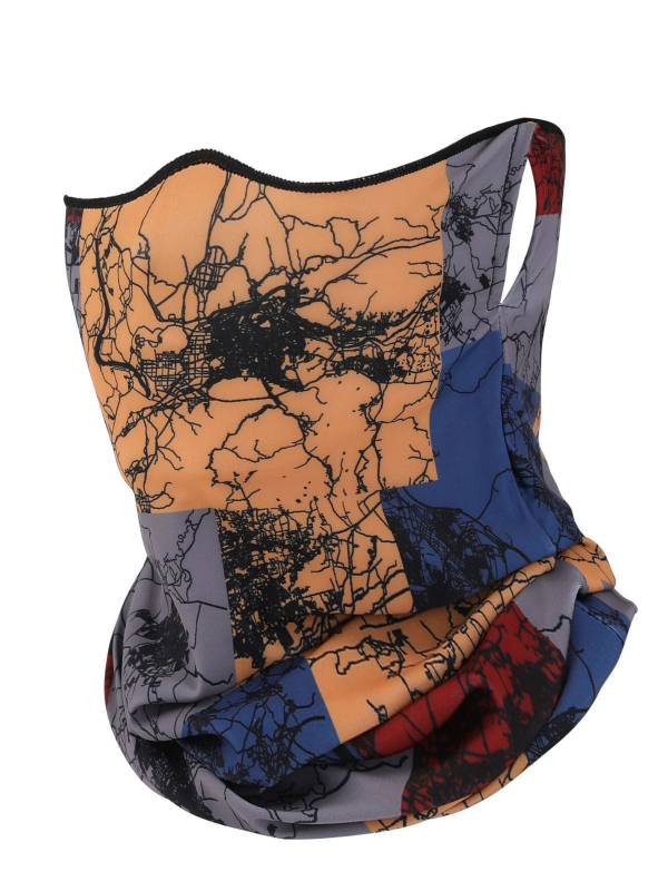 Maska za vožnju biciklom s punom UV zaštitom, poliester, unisex, šal za vrat