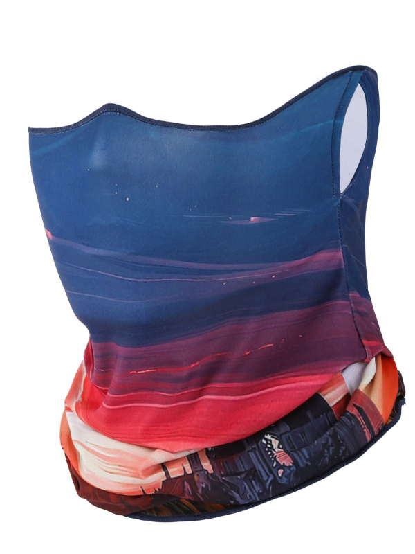 Maska za vožnju biciklom s punom UV zaštitom, poliester, unisex, šal za vrat