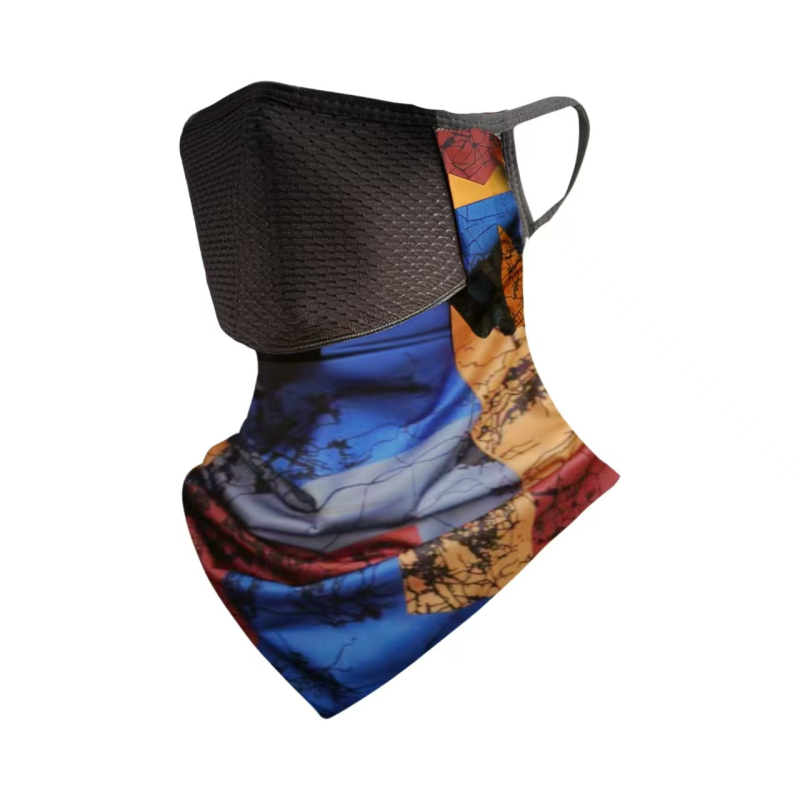 Maska za vožnju biciklom s punom UV zaštitom, poliester, unisex, šal za vrat