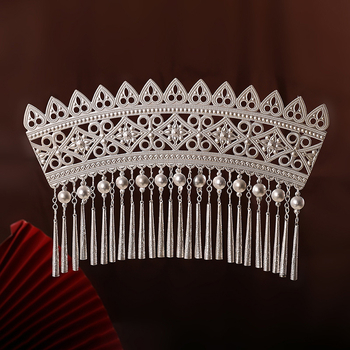 Metallist juukseklips etnilise stiiliga, elektroplaaditud, geomeetriline kuju, lastele