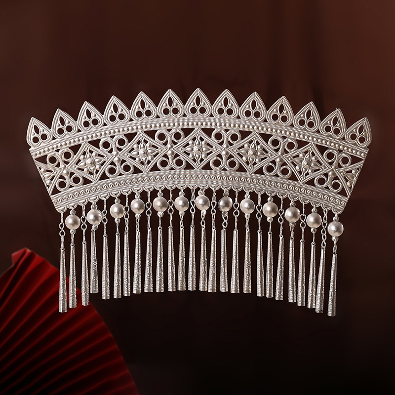 Metallist juukseklips etnilise stiiliga, elektroplaaditud, geomeetriline kuju, lastele