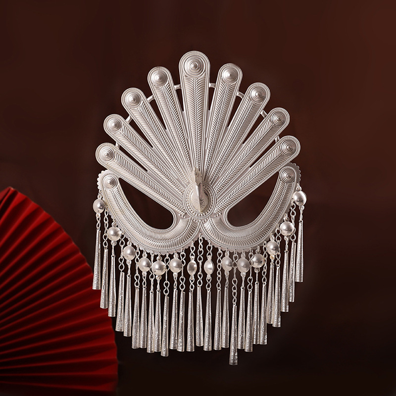 Metallist juukseklips etnilise stiiliga, elektroplaaditud, geomeetriline kuju, lastele