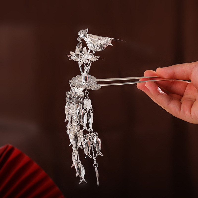 Metallist juukseklips etnilise stiiliga, elektroplaaditud, geomeetriline kuju, lastele