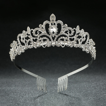 Vjenčana tiara za glavu od legure s dijamantnim kristalima, ženski stil, pogodna za vjenčanja i rođendane