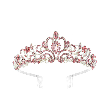 Vjenčana tiara za glavu od legure s dijamantnim kristalima, ženski stil, pogodna za vjenčanja i rođendane