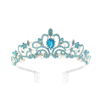Vjenčana tiara za glavu od legure s dijamantnim kristalima, ženski stil, pogodna za vjenčanja i rođendane