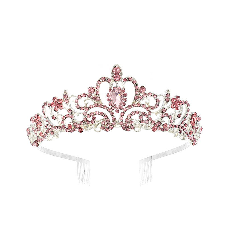 Vjenčana tiara za glavu od legure s dijamantnim kristalima, ženski stil, pogodna za vjenčanja i rođendane