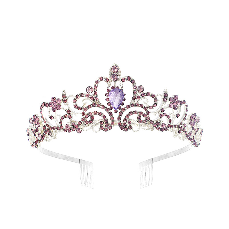 Vjenčana tiara za glavu od legure s dijamantnim kristalima, ženski stil, pogodna za vjenčanja i rođendane