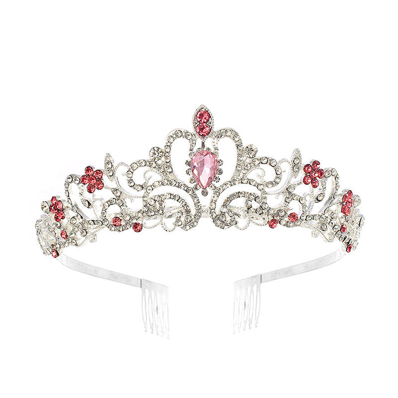Vjenčana tiara za glavu od legure s dijamantnim kristalima, ženski stil, pogodna za vjenčanja i rođendane