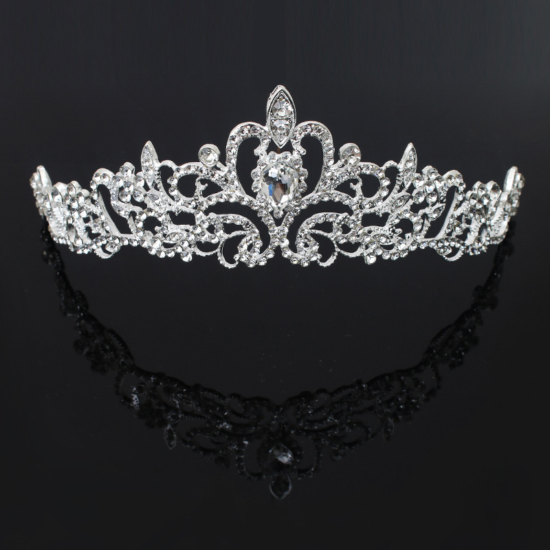 Vjenčana tiara za glavu od legure s dijamantnim kristalima, ženski stil, pogodna za vjenčanja i rođendane