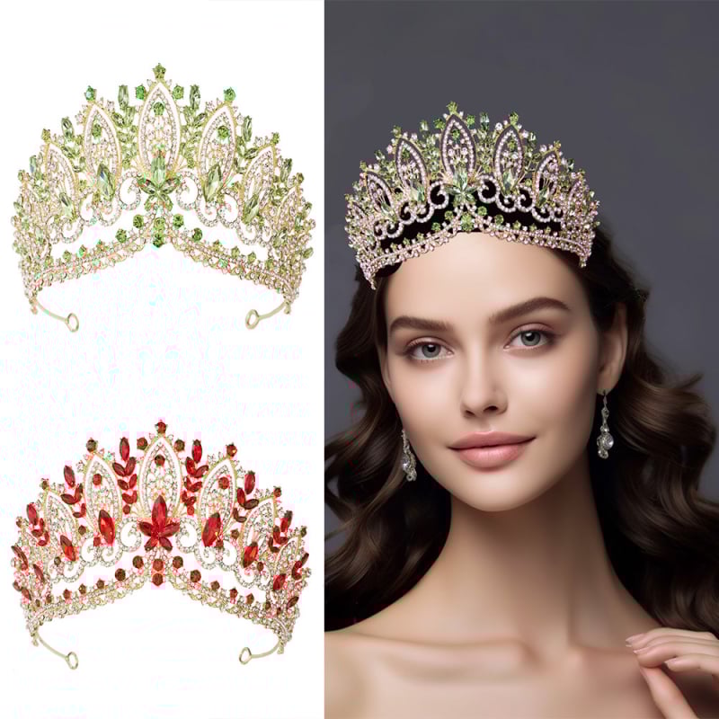 Kézzel készített ötvözetből készült korona kristálydíszítéssel esküvői és születésnapi alkalmakra