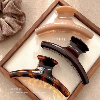 Juukseklemm kaarekujulise vormiga akrülist lastele (jaapani-korea stiil, taimne lillemotiiv)