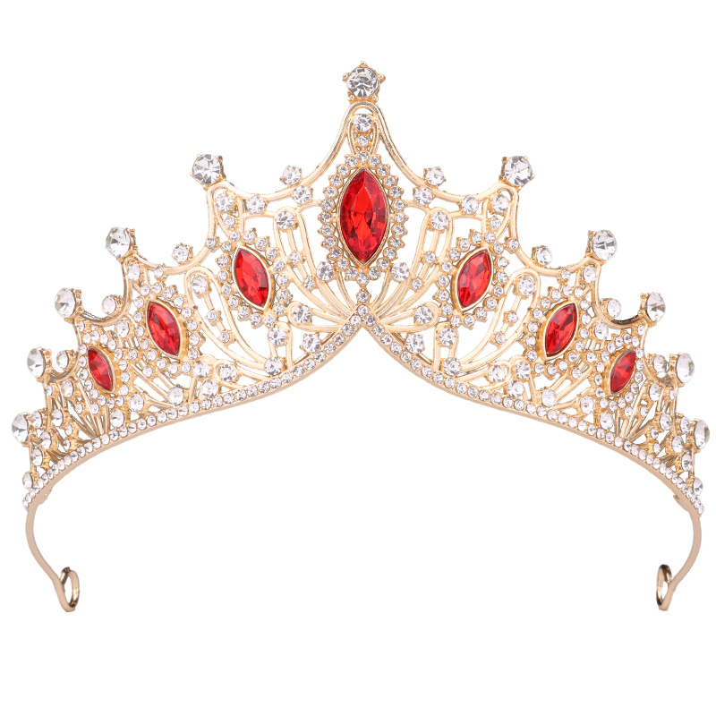Dječja kruna - tiara za glavu, princeza, rođendanska zabava, legura s kristalima