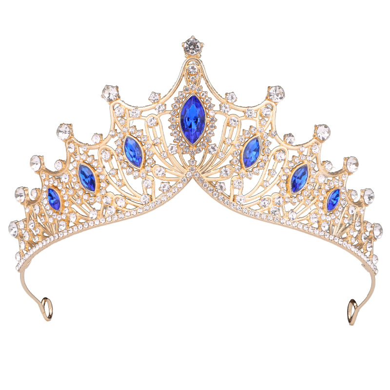 Dječja kruna - tiara za glavu, princeza, rođendanska zabava, legura s kristalima