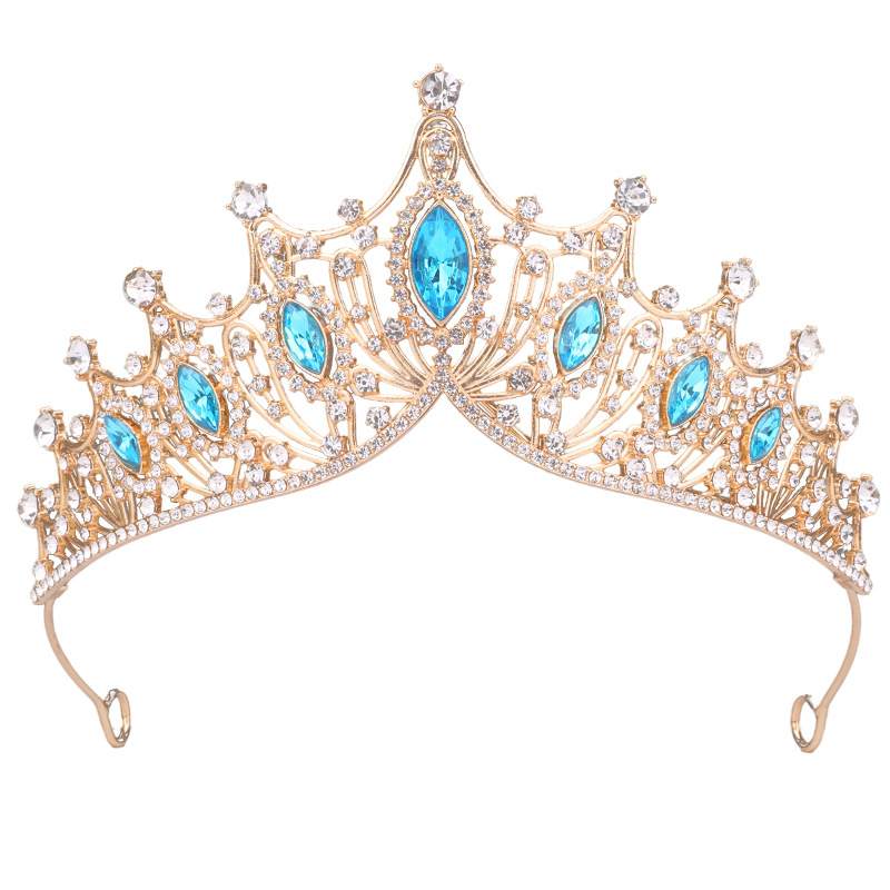 Dječja kruna - tiara za glavu, princeza, rođendanska zabava, legura s kristalima