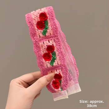 Juukse aksessuaar - juukselindi bangade ja säkuhaavade juukse jaoks - prantsuse stiilis retro kootud Velcro, taime mustriga, lastele